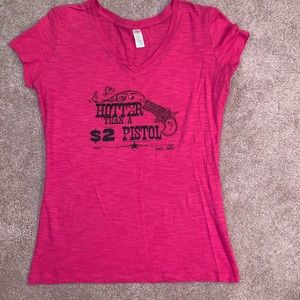 Never worn. Women’s pink graphic top